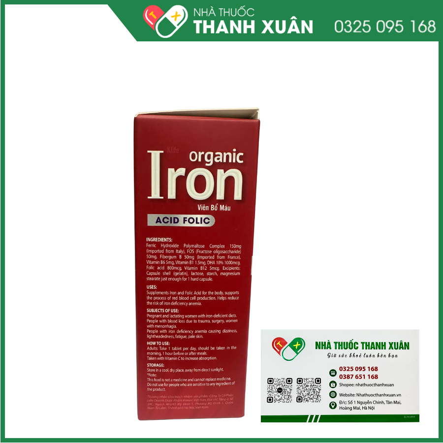 Organic Iron viên bổ máu
